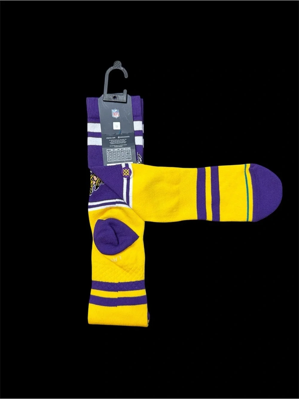 Stance NFL Minnesota Vikings Purple & Gold Crew Socks LG
